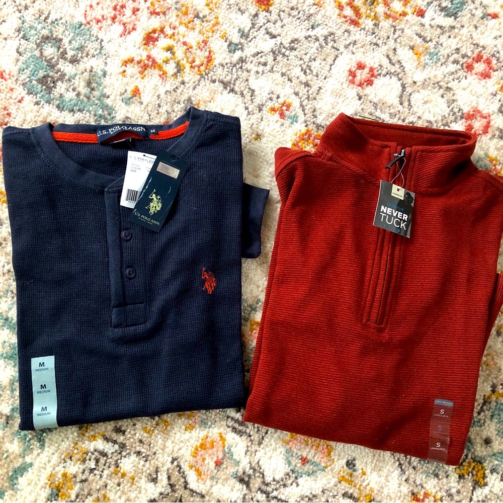 2 for 1! Men’s Long Sleeve Shirts - U.S. Polo Assn. & Van Heusen. New w/ Tags.